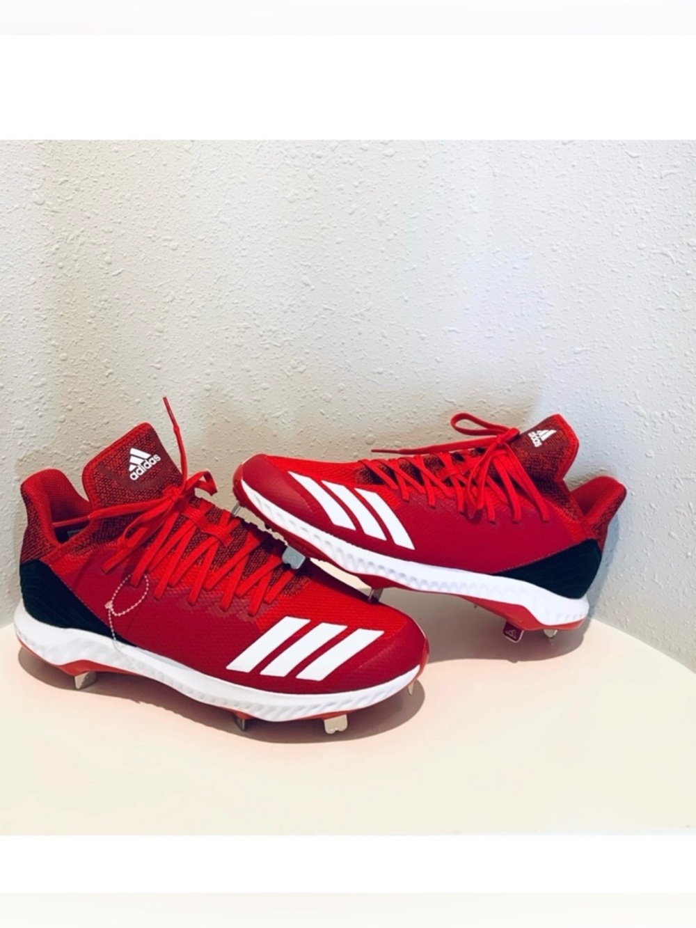 Adidas Men’s Icon Bounce Hybrid Red Baseball Cleats Size 12 NWT